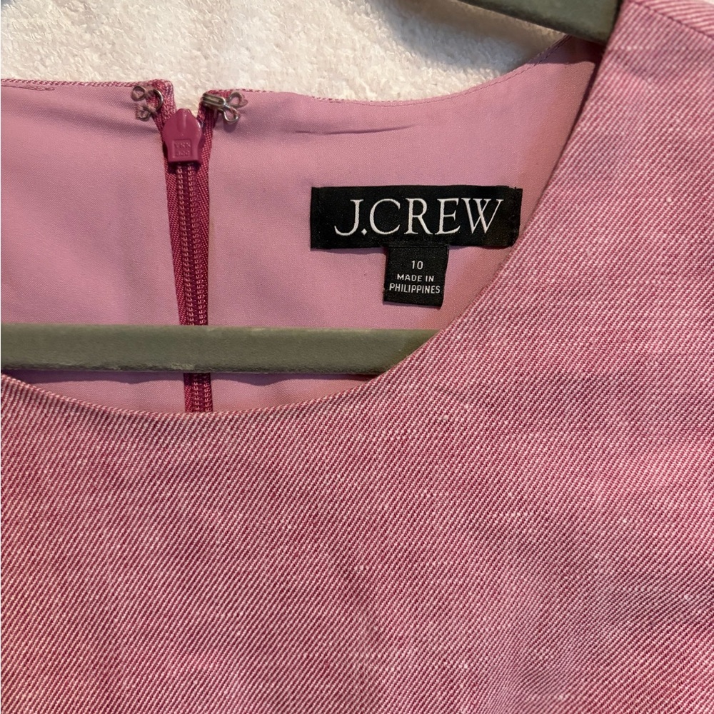 RESERVED FOR AMBER J. crew linen resume sheath dress - Picture 2 of 3